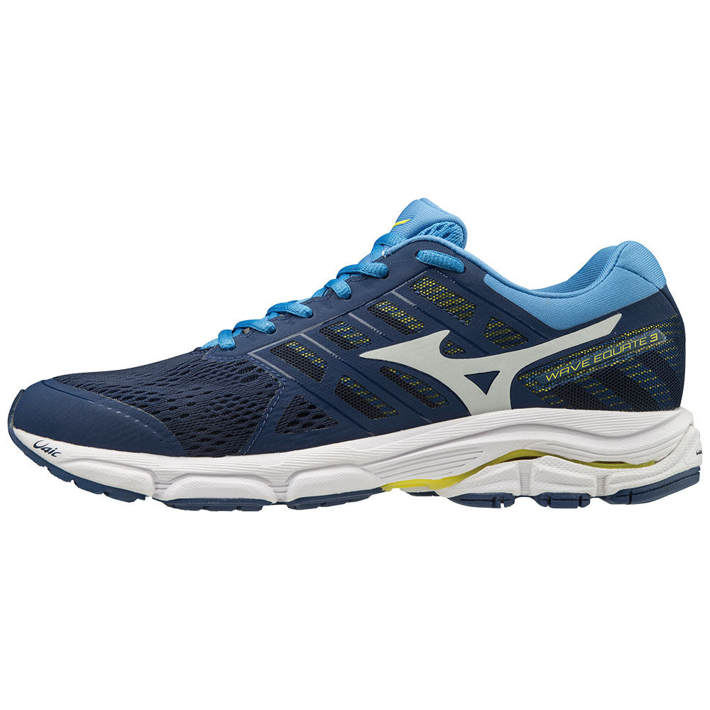 Sapatilhas Running Mizuno WAVE EQUATE 3 - Homem - Azuis/Cinzentas/Amarelas - NBILT6815